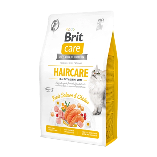 Brit Care Cat сухой корм для взрослых кошек со свежим мясом лосося и курицы 7 кг