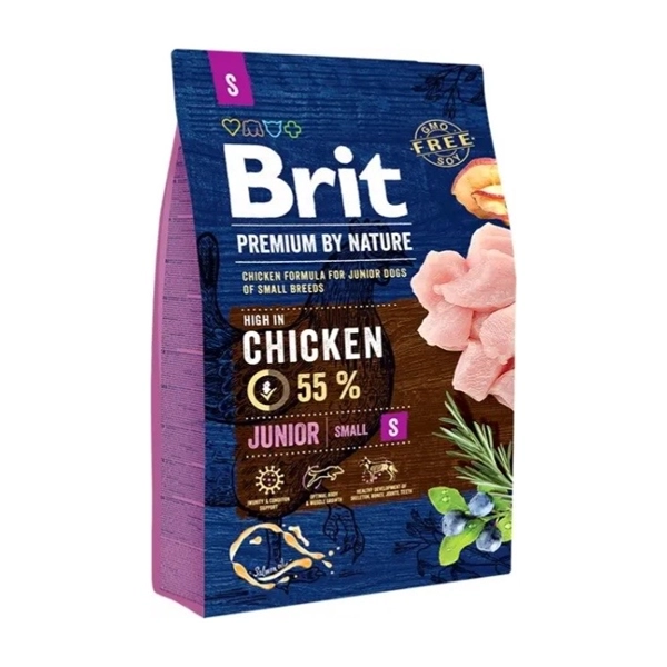 Brit Premium корм с курицей для собак юниоров мелких пород 15 кг