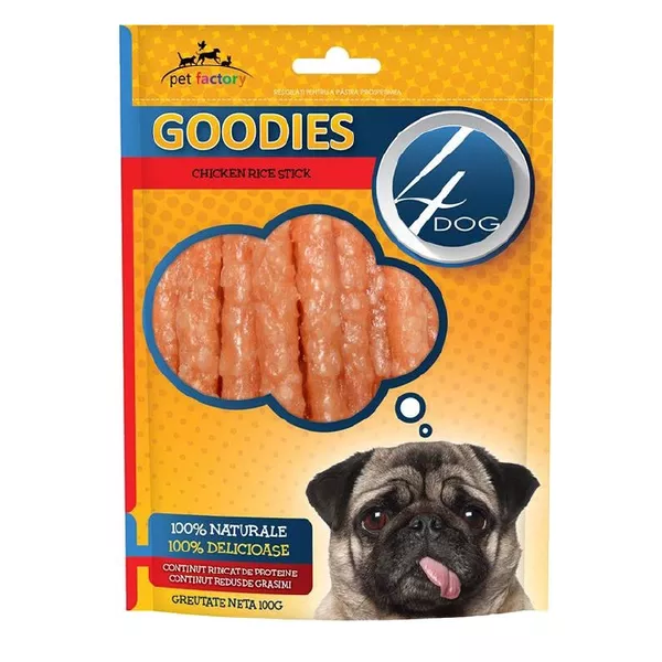 4Dog GOODIES. Куриные палочки с рисом 100г