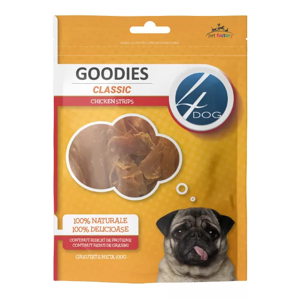 4DOG GOODIES. Куриные стрипсы 100г