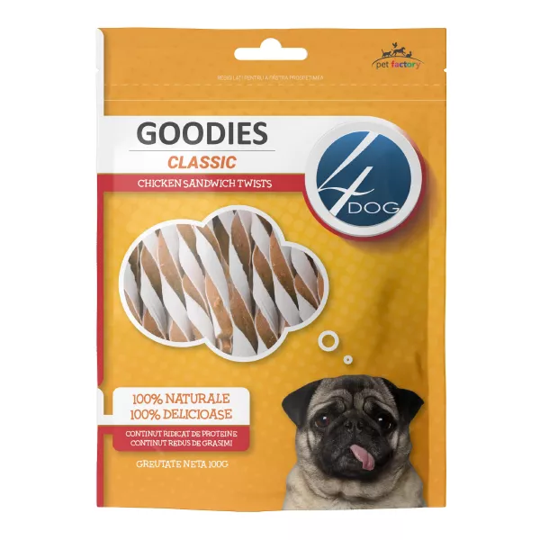 4DOG GOODIES. Куриные твисты 100г