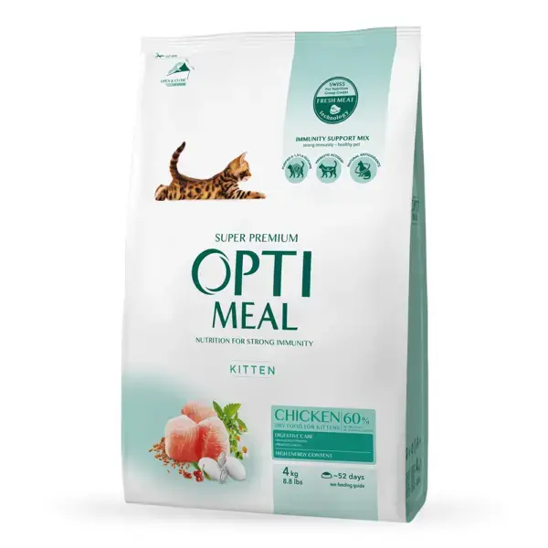 Optimeal™ Polnoraczionnyj Suhoj Korm Dlya Kotyat Kuricza 4 Kg