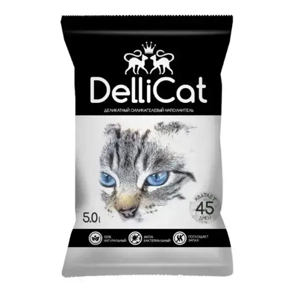 Silikagelevyj Napolnitel Cat Litter Dellicat Bez Zapaha 5 L